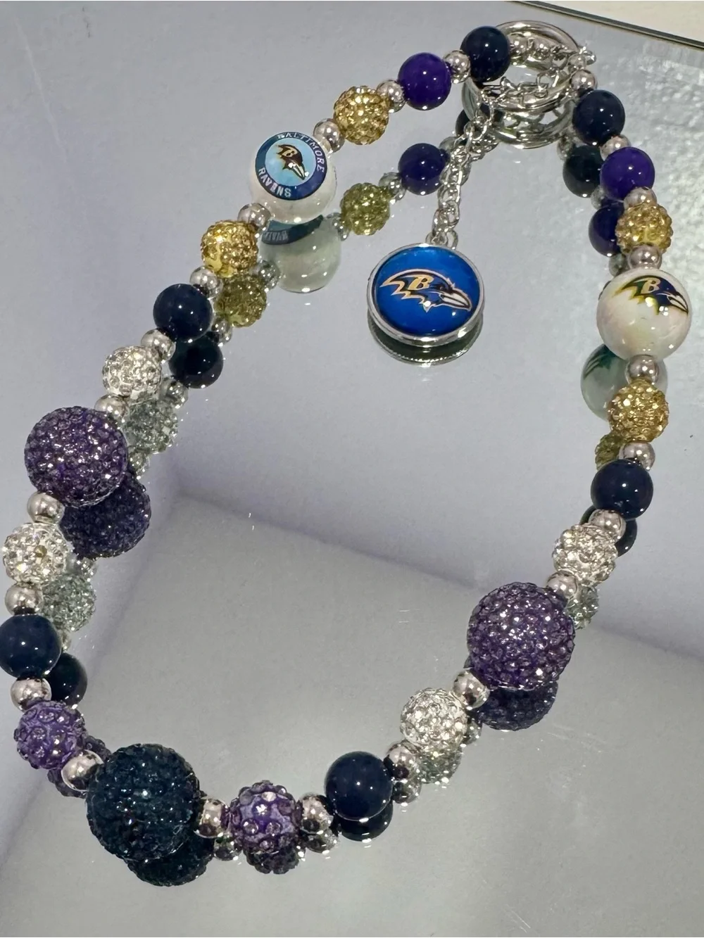 New Gold Ravens Crystal Embellished Phone Chain